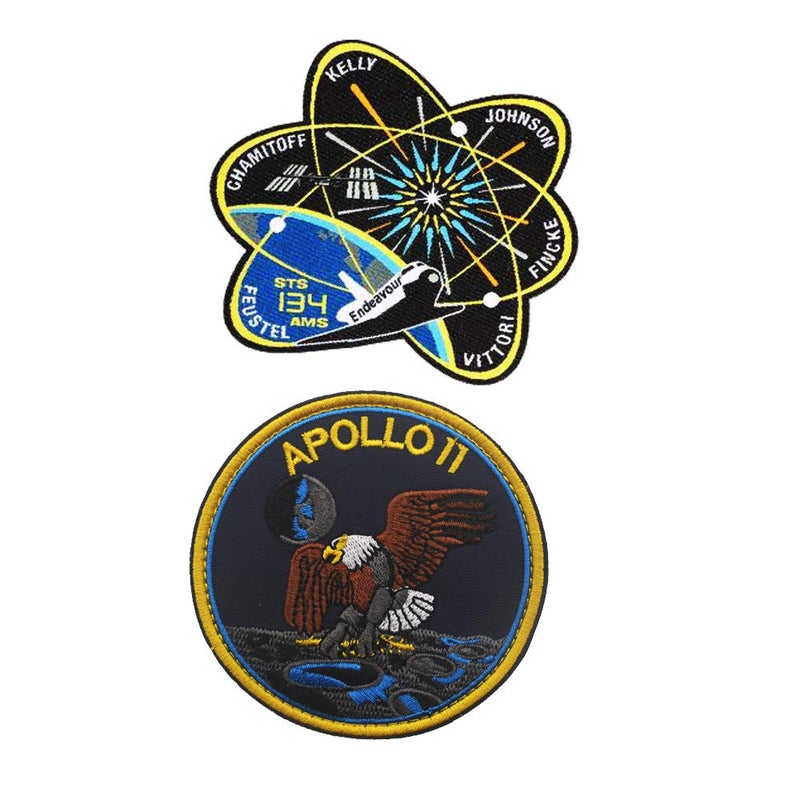 WZT 6 Pcs Tactical Flag Patch - Combination USA NASA Patch Embroidered Morale Lot Military Embroidered Patches - Image 2